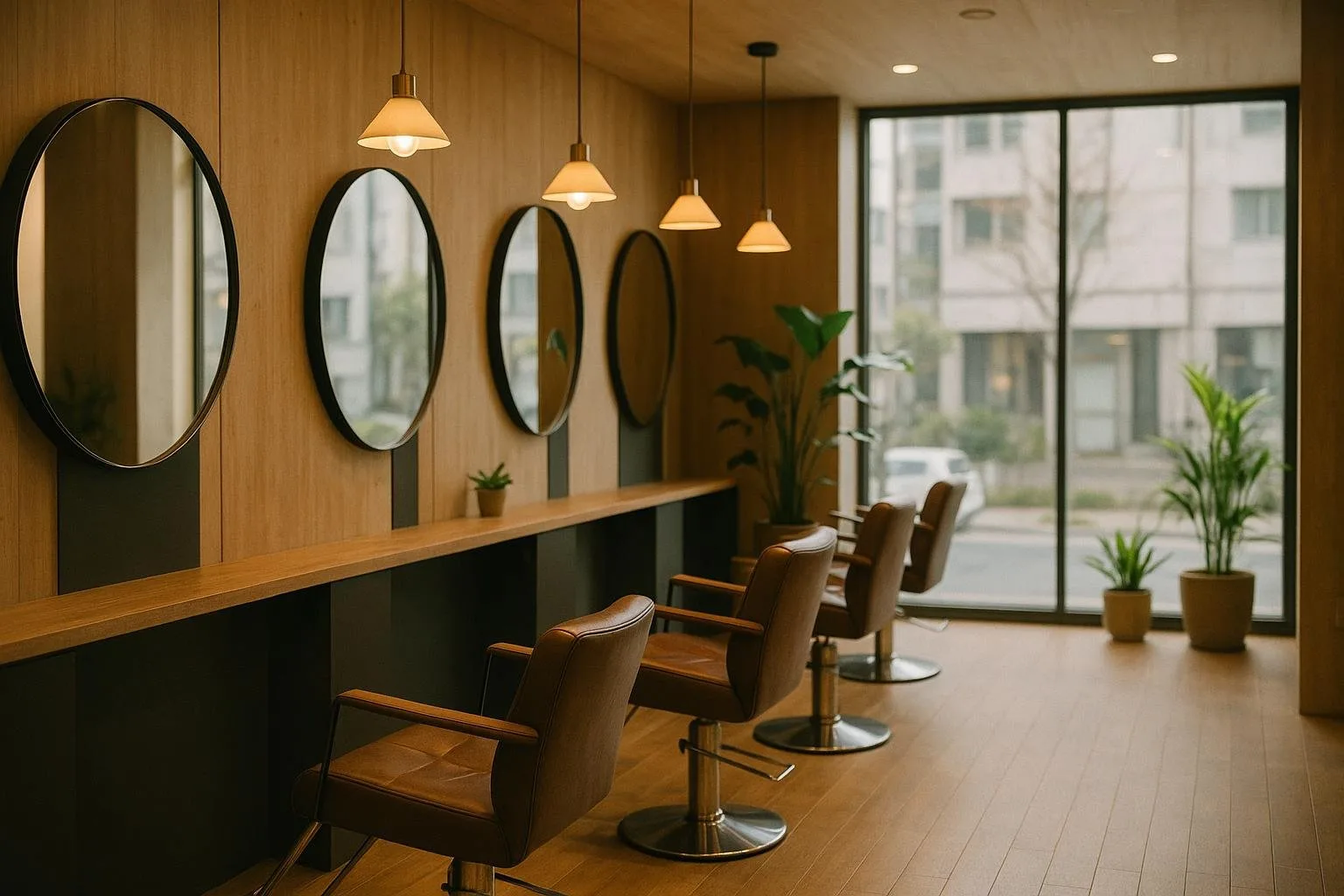 Inside the salon